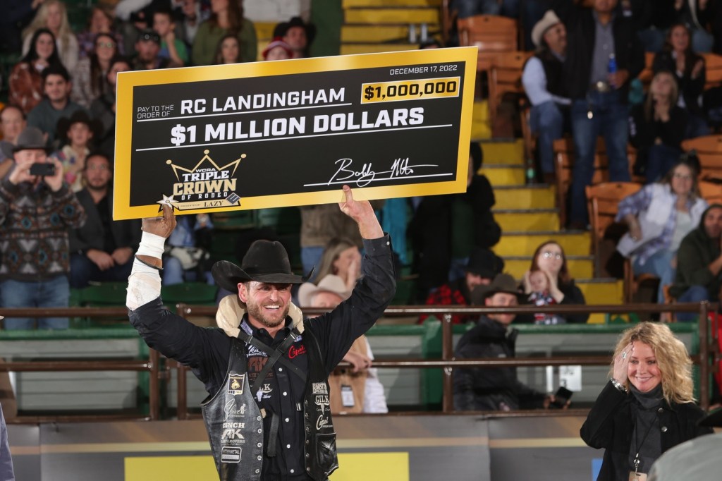 RC LANDINGHAM BECOMES THE FIRST VICTOR OF THE TRIPLE CROWN OF RODEO TO BECOME AN OVERNIGHT&nbsp;MILLIONAIRE